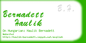 bernadett haulik business card